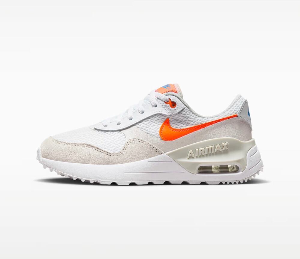 Nike Air Max SYSTM (GS) – White / Total Orange